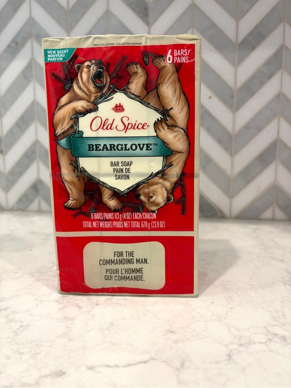 Old Spice BEARGLOVE Bars of Deodorant Soap 4 oz. each (1-sealed 6pk) Self Care